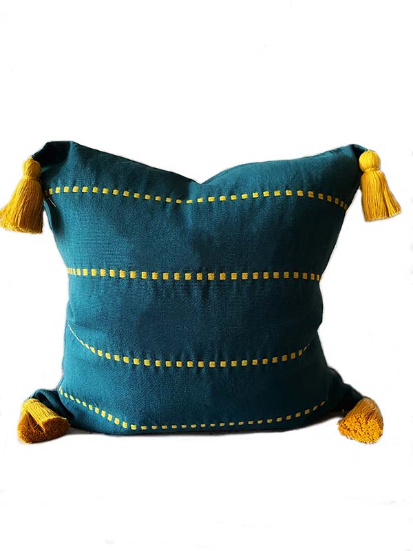 Medina Stripe, Cerulean Pillow 20"x20"