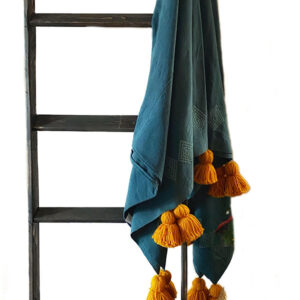 Jade Embroidery, Maxi Throw Blanket