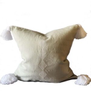 Ophelia Pearl, Embroidery Pillow 20"x20"